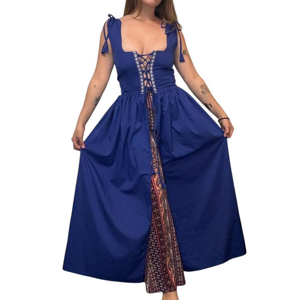 Women's Blue Corset Dress